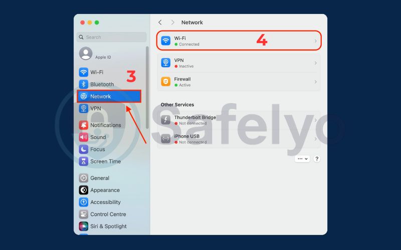 Manually disable IPv6 on your device on macOS (2)