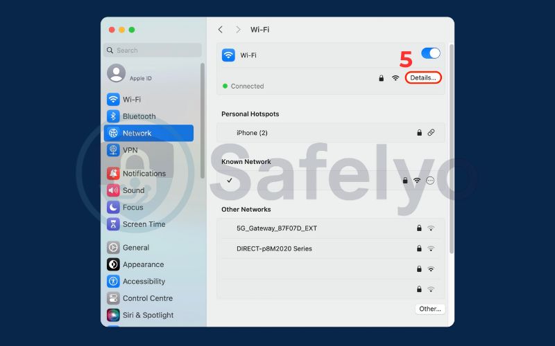 Manually disable IPv6 on your device on macOS (3)