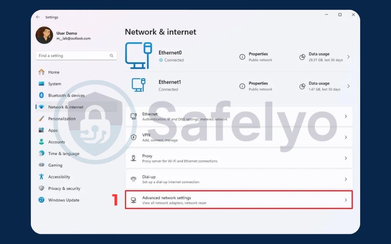 Manually disable IPv6 on your device on window 11 (1)