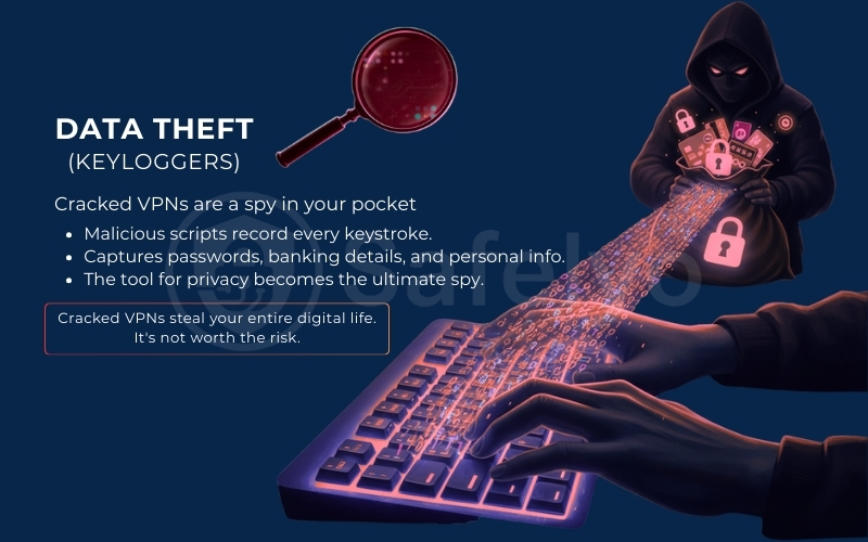 Many cracked VPN come injected with keyloggers Many cracked VPN come injected with keyloggers
