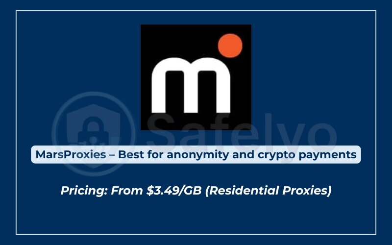 Best proxy servers for privacy - MarsProxies