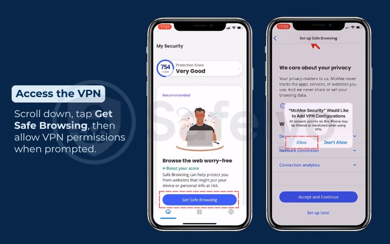 Scroll down and look for Get Safe Browsing