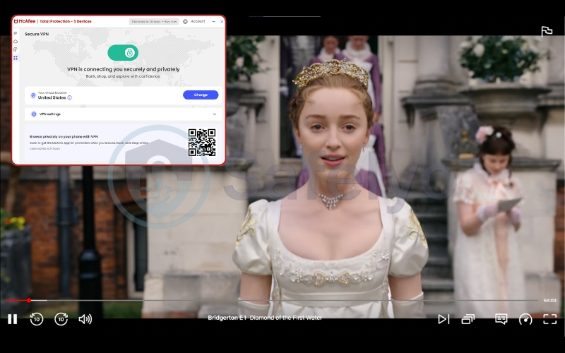 McAfee VPN can unblock Netflix US