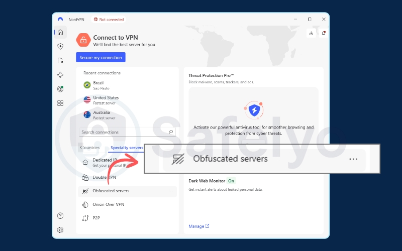 Method 3: Use obfuscated servers or stealth mode