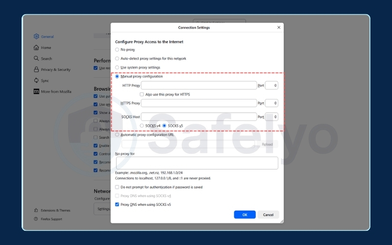 Method 6: Use a proxy (Firefox browser)