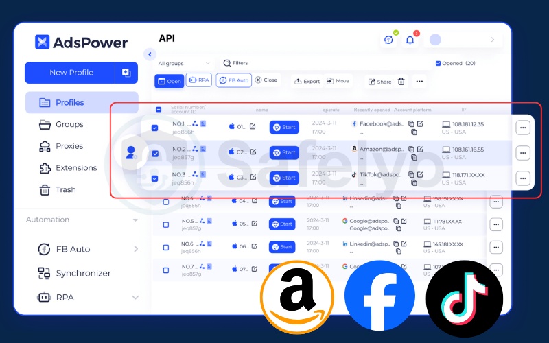 Multi-account management