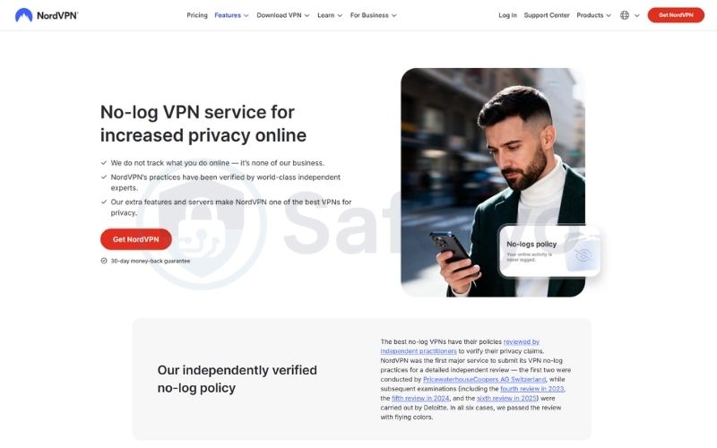 No-logs policy of NordVPN