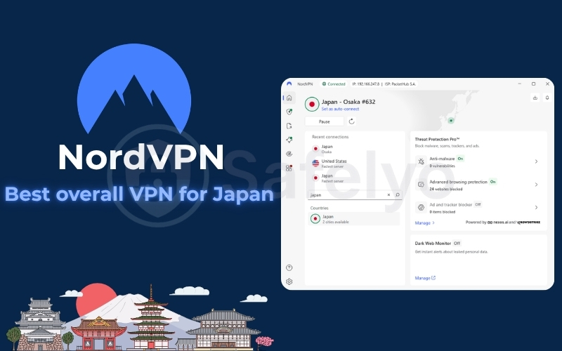 NordVPN is the best overall VPN for Japan
