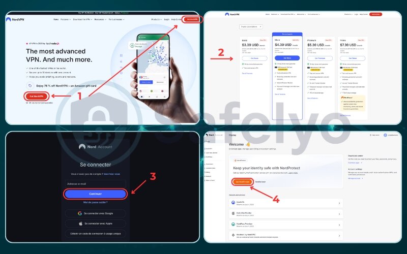 NordVPN installation and setup process