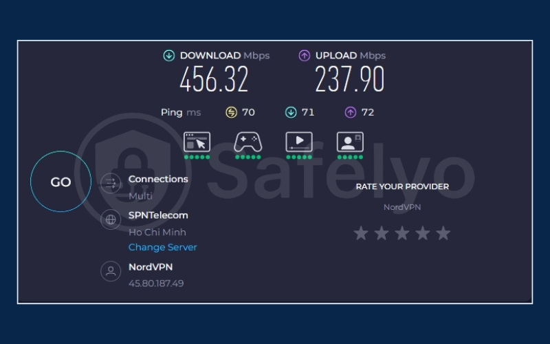 NordVPN - Speed test