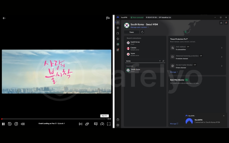 NordVPN unblocks Netflix Korea libraries successfully