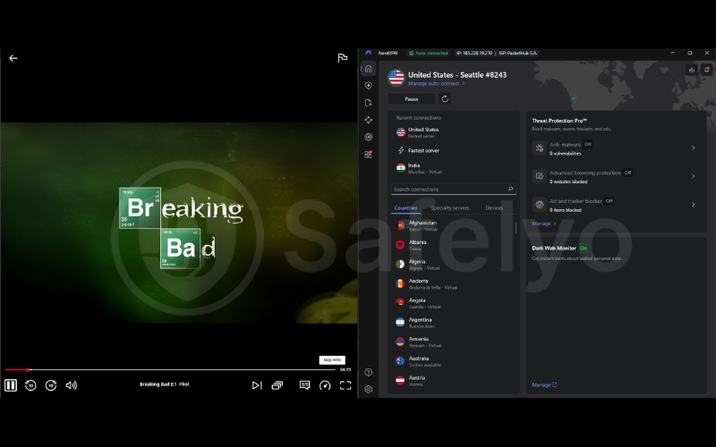 NordVPN unblocks Netflix US libraries successfully