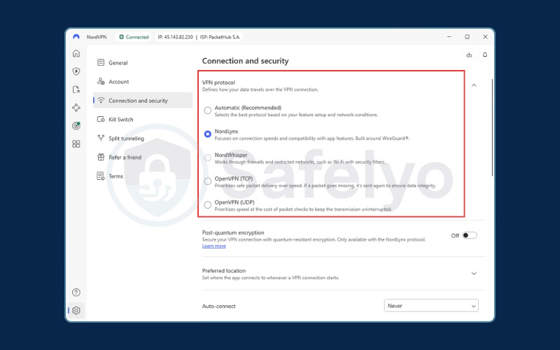 NordVPN - VPN protocol