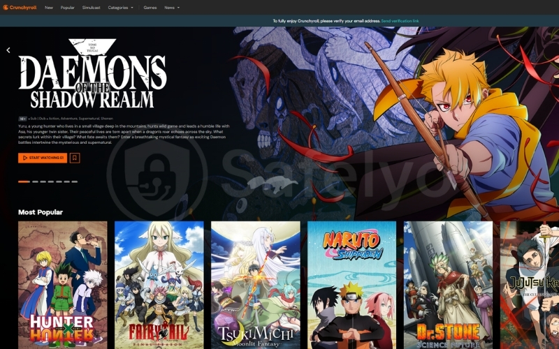 Open Crunchyroll and test the anime video playback