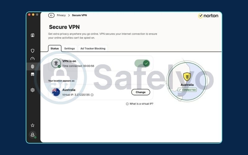 Open “My Norton” then tap “Secure VPN” and click the “Turn On” button Open “My Norton” then tap “Secure VPN” and click the “Turn On” button