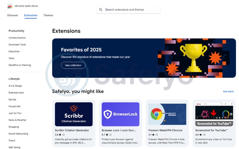 Open the chrome web store