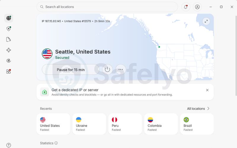 Open your VPN app and connect to a server in your target country