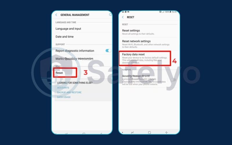 Perform a factory reset if necessary