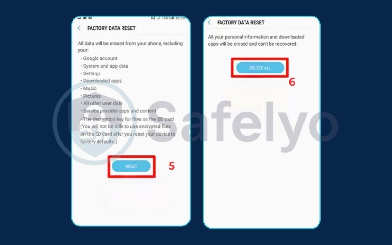 Perform a factory reset if necessary