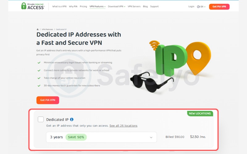 PIA - Dedicated IP 