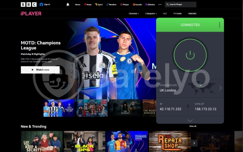 PIA works with BBC iPlayer