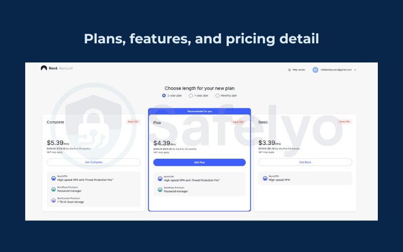 Choose a plan and complete your purchase Choose a plan and complete your purchase