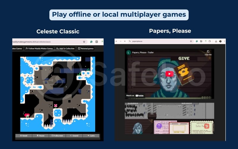 Play offline or local multiplayer games