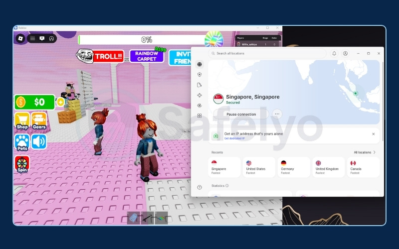 Play Roblox with NordVPN