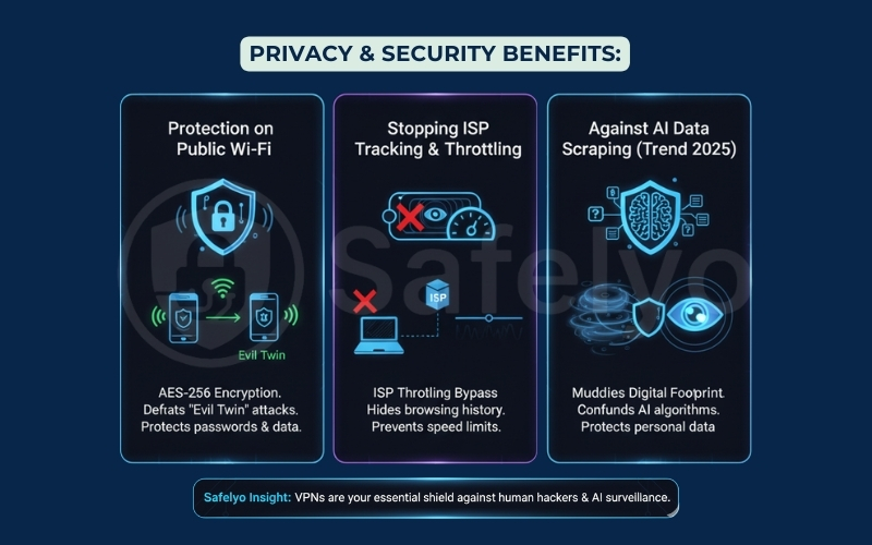 Privacy & security benefits of using a VPN
