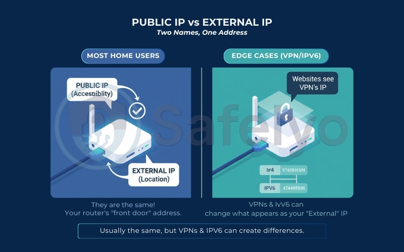 Public IP vs External IP