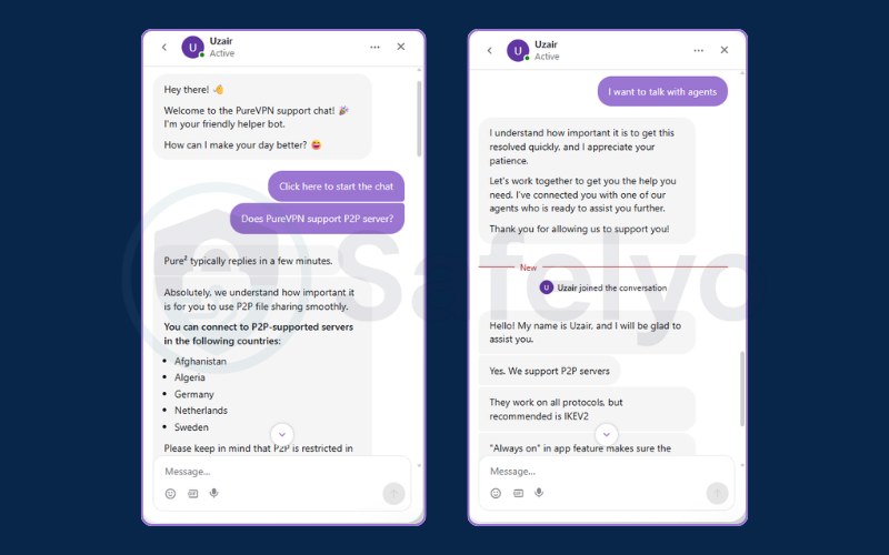 PureVPN: Customer support