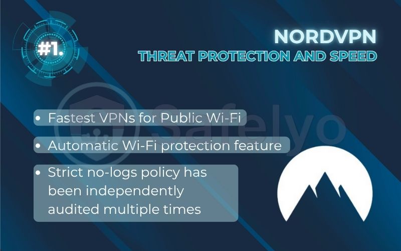 Rank 1 - NordVPN: Best overall for threat protection and speed