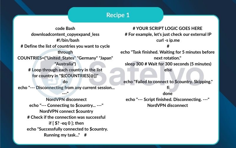 Recipe 1: Bash script for rotating IPs