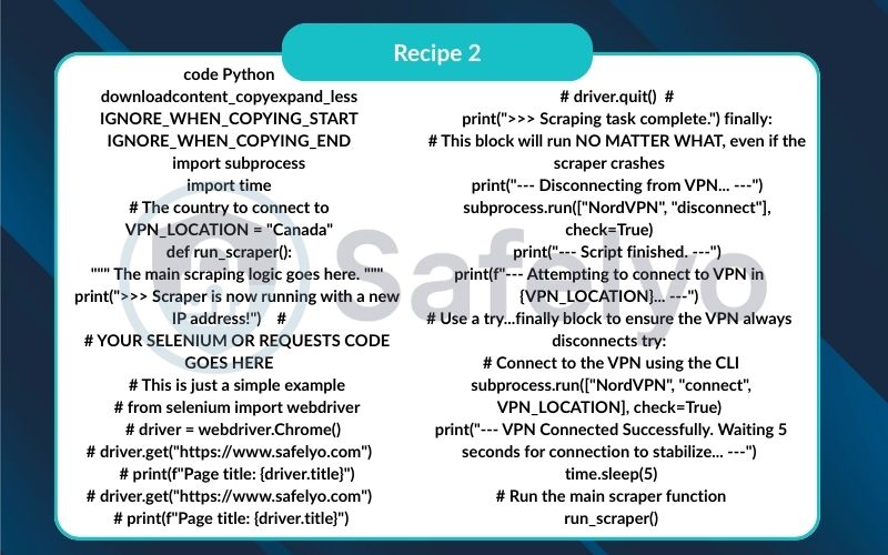 Recipe 2: Python script for web scraping with Selenium