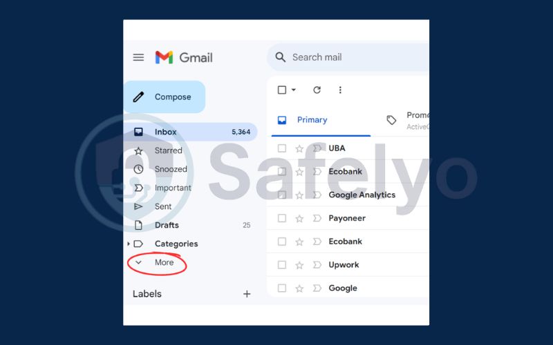 How to recover deleted email in Gmail on PC 1