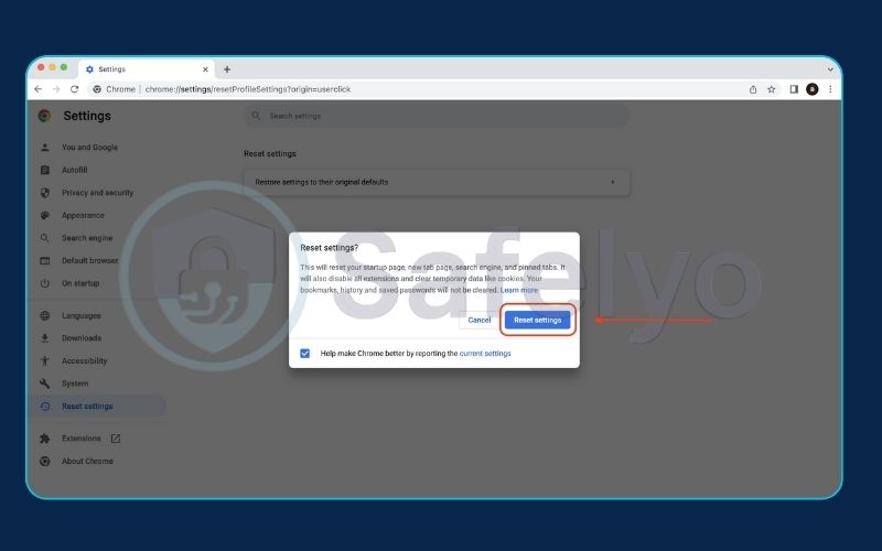 Reset Chrome settings to default (3) Reset Chrome settings to default (3)