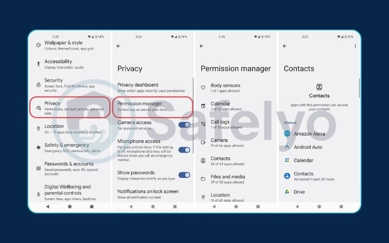 Revoke suspicious app permissions