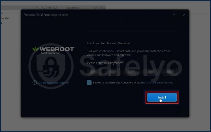 Run the installation file