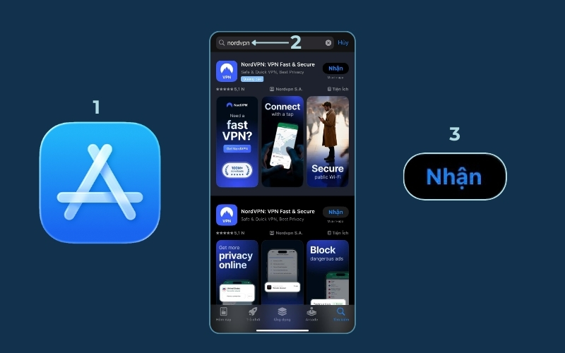 Search for the chosen VPN in the App Store