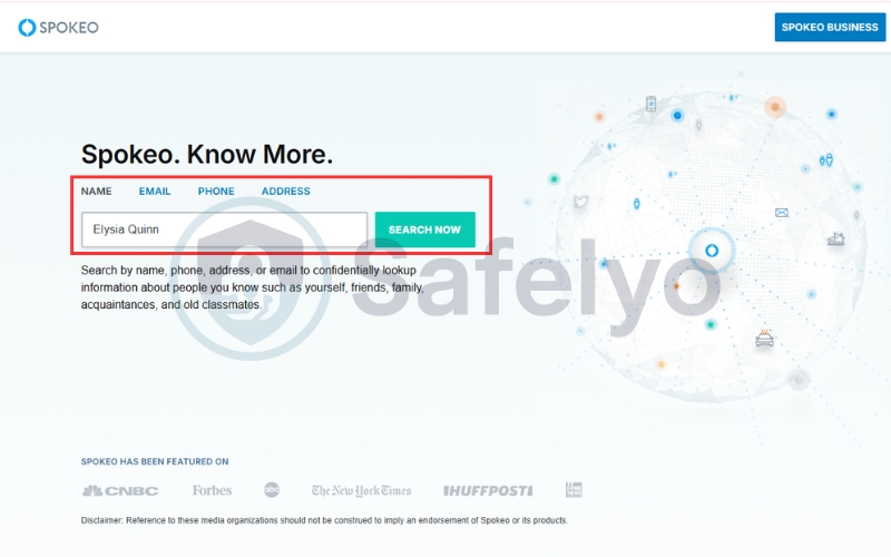 Search for your profile on Spokeo