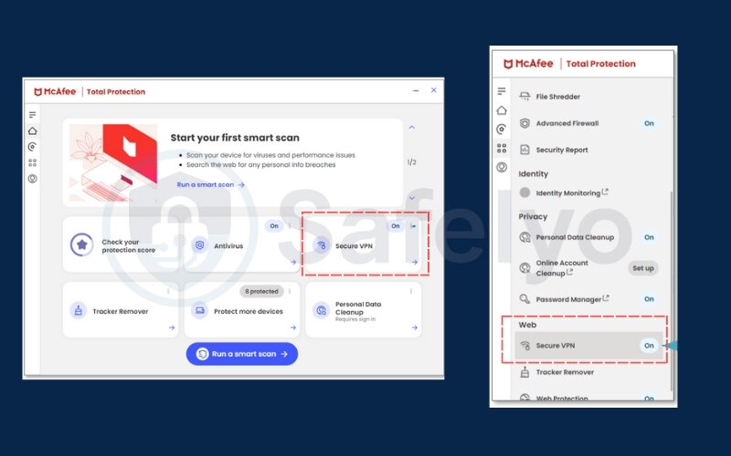 Set McAfee VPN up on Windows 10 or 11