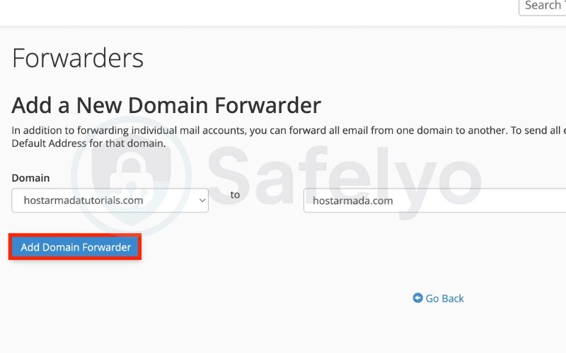 Set the source and destination domains
