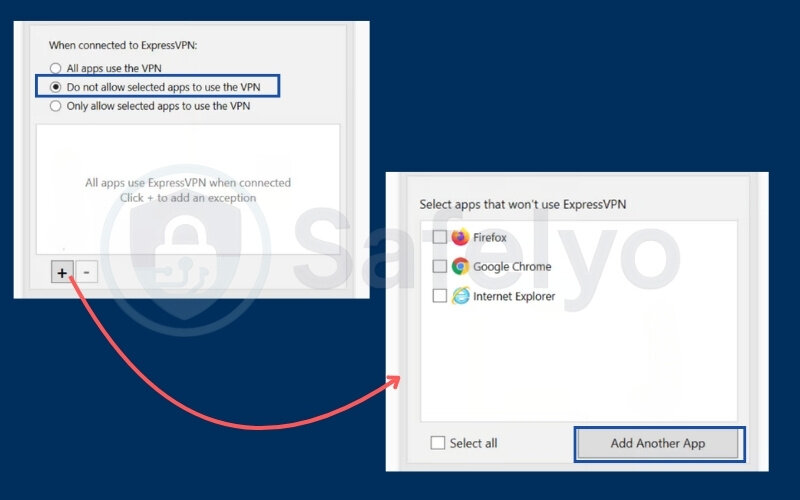 Click the Add another app button