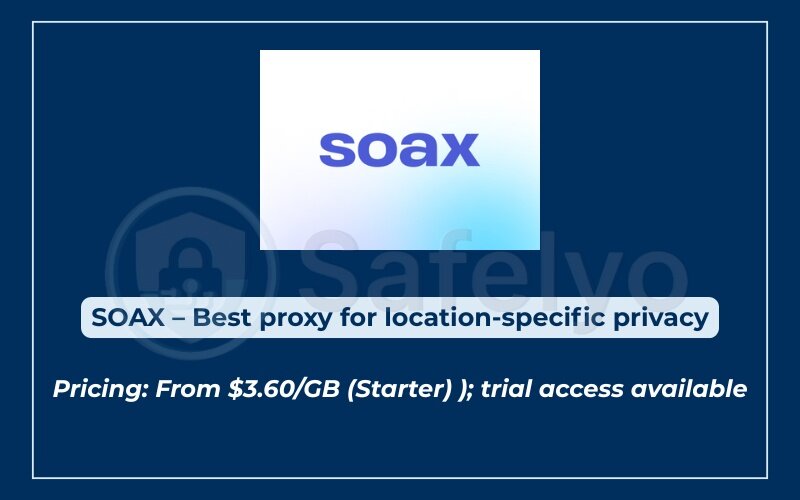 Best proxy servers for privacy - SOAX