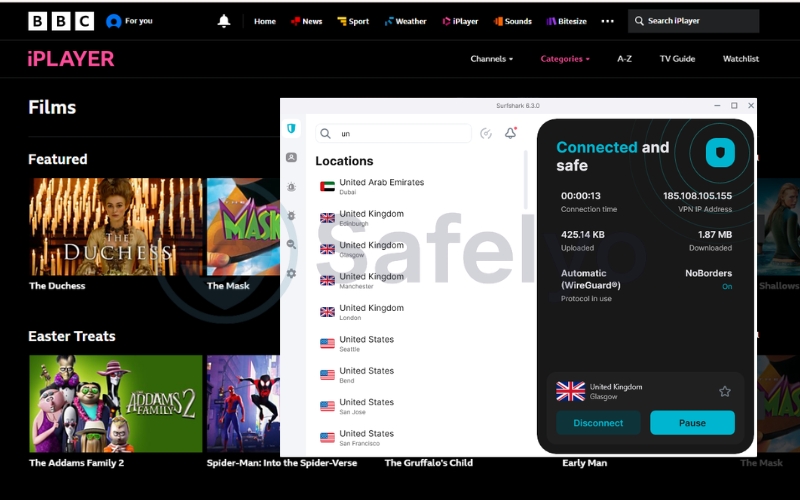 Surfshark for BBC iPlayer