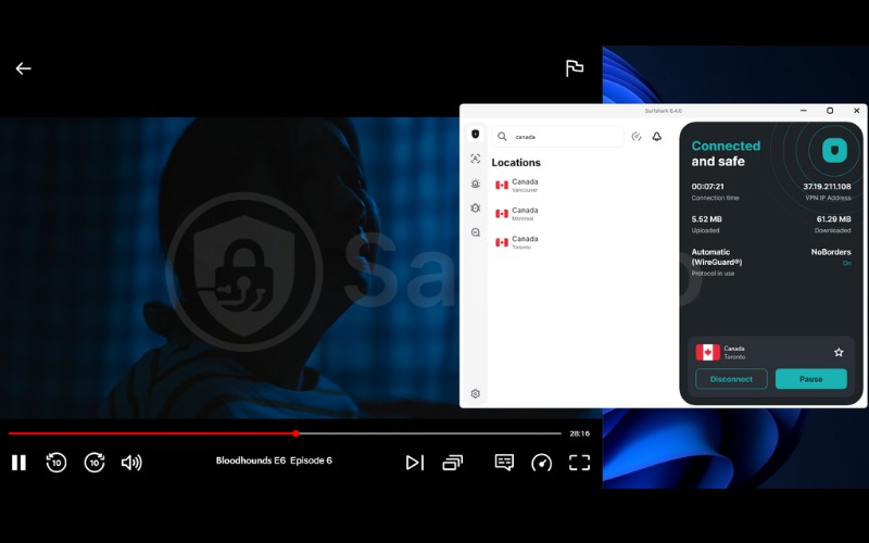 Surfshark unblocks Netflix Canada with consistent speeds