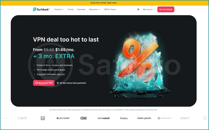 Surfshark VPN has disrupted the cybersecurity market by offering premium features at budget-friendly prices