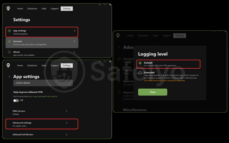 Switch the Logging level to default to fix the "Reconnecting" loop