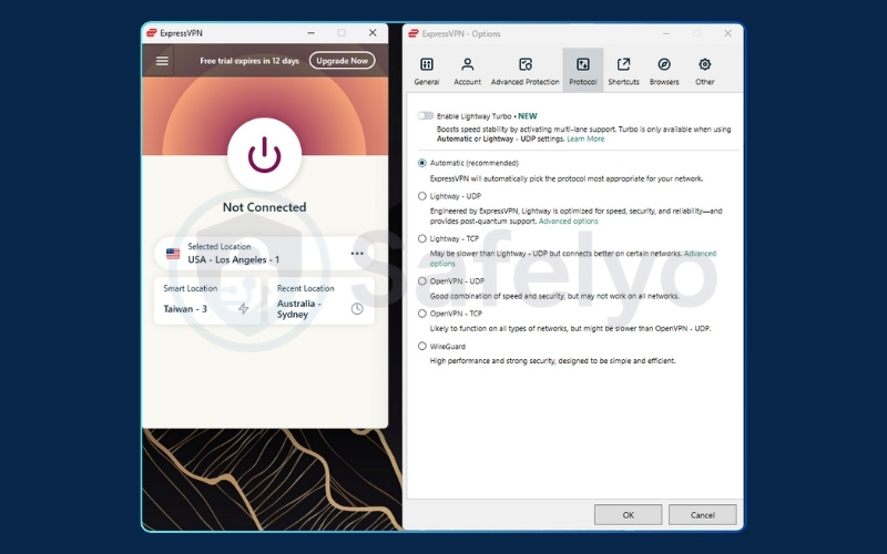 Switch the VPN protocol