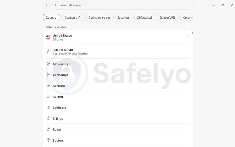 Switch to a different VPN server to fix error M7111-5059